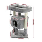Pefilos 29" Cat Tree Tower for Indoor Cats Cat Condo with Sisal Scratching Posts, Plush Perch, Cat Bed Furniture, Gray