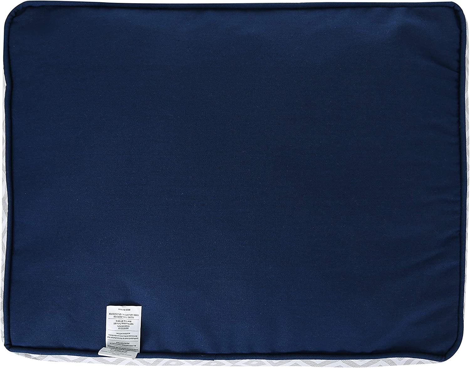 Jonathan Adler Now House for Pets Grey Diamond Cushion Dog Bed, Small Dog Bed, Machine Washable, Cotton/Poly Blend, 17X22X5 Inches