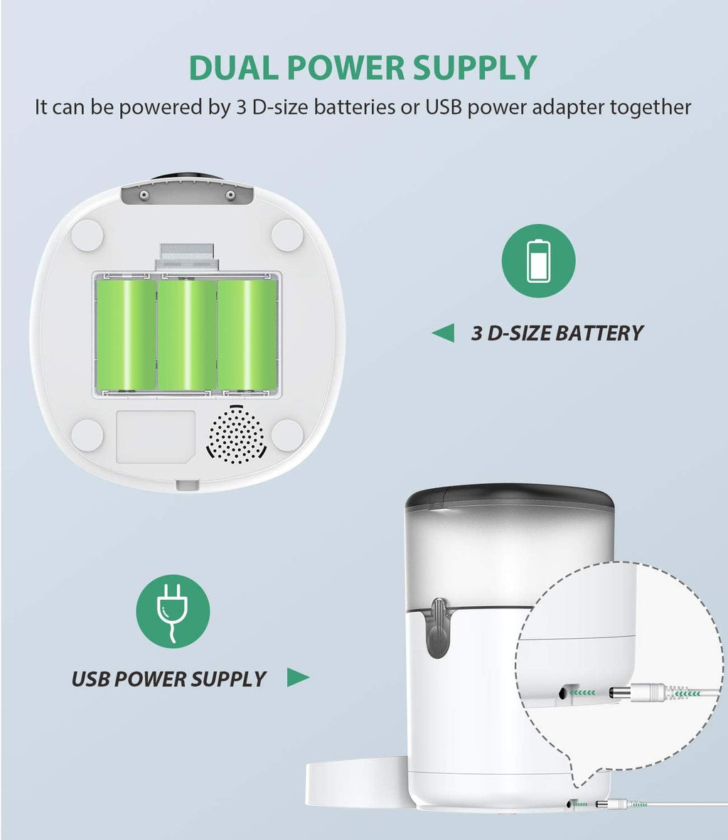 Automatic Cat/dog Feeder, Dog Dispenser with Voice Recorder Programmable, Smart APP Auto Food Feeder.