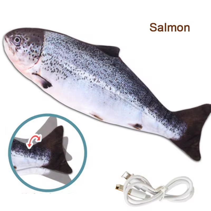 Interactive USB-Charging Plush Fish Toy — Fun, Safe & Irresistible for Pets!