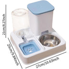 Dog Water Bowl Dispenser Automatic Cat Feeder Cat Food Dispenser 2-In-1 Dry Wet Separation Feeder
