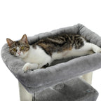 Pefilos 29" Cat Tree Tower for Indoor Cats Cat Condo with Sisal Scratching Posts, Plush Perch, Cat Bed Furniture, Gray
