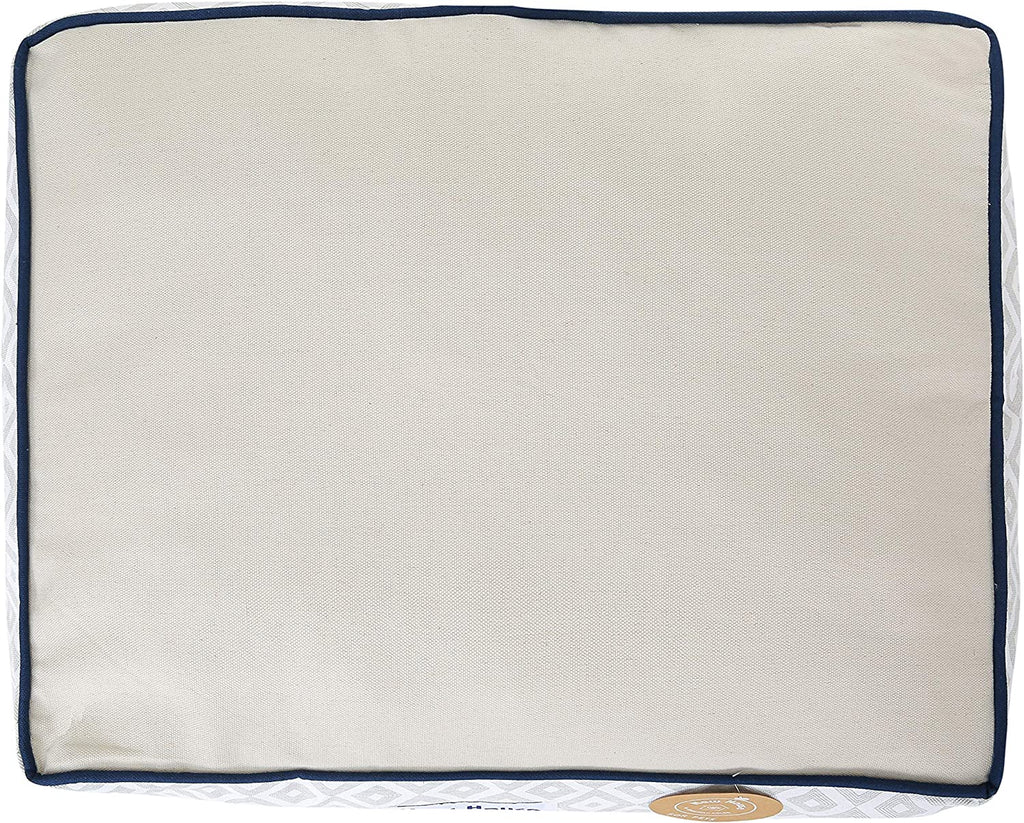 Jonathan Adler Now House for Pets Grey Diamond Cushion Dog Bed, Small Dog Bed, Machine Washable, Cotton/Poly Blend, 17X22X5 Inches