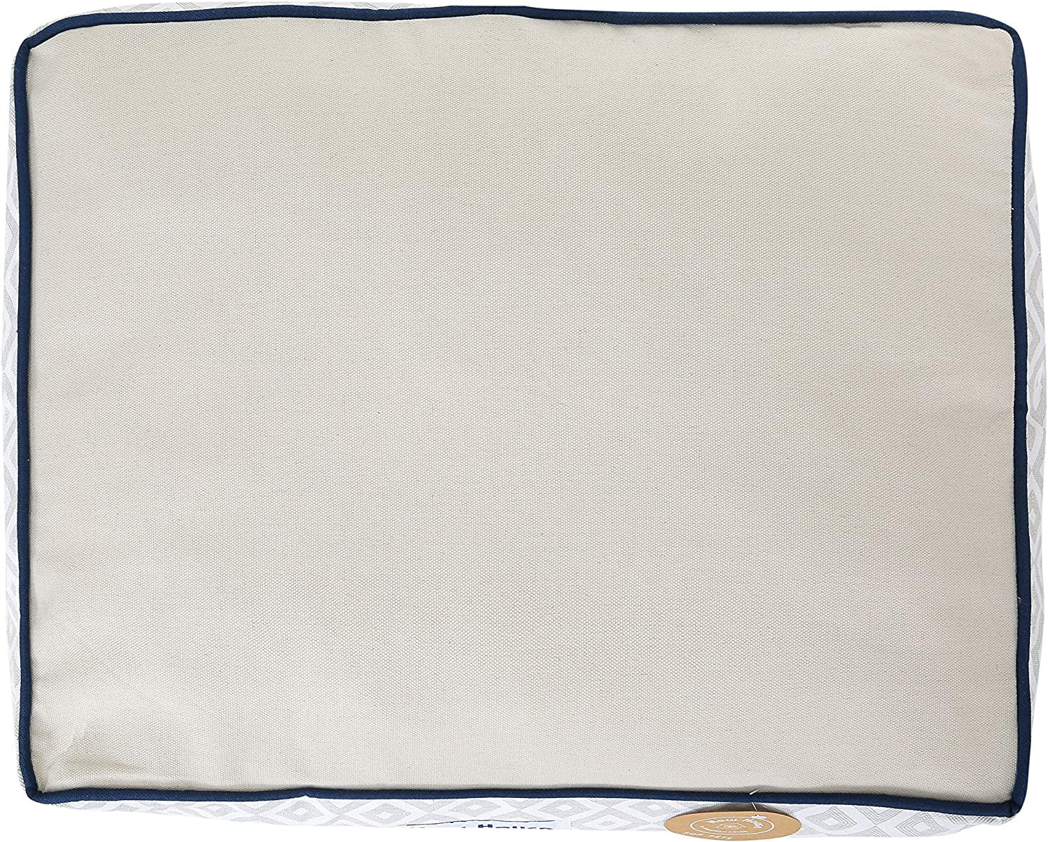 Jonathan Adler Now House for Pets Grey Diamond Cushion Dog Bed, Small Dog Bed, Machine Washable, Cotton/Poly Blend, 17X22X5 Inches