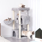 Hey-Brother - Large Cat Tree Tower with 2 Plush Condos