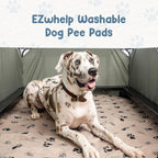 Ezwhelp Reusable Dog Pee Pads, Washable Waterproof Mats for Potty Training or Whelping Pads, Puppy Pad with Rounded Corners, 24X36 Inch, 2 Pack