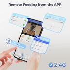 DOMIPET - Wi-Fi Automatic Pet Feeder with Camera & Night Vision, Two-Way Audio, 6L.