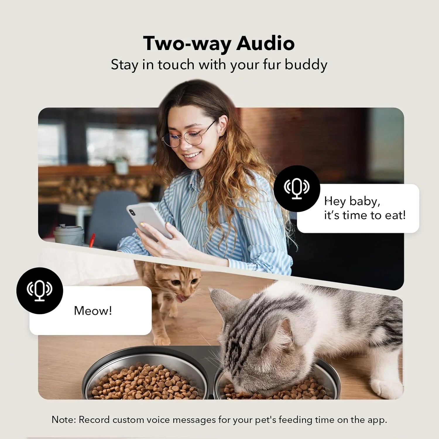 Petlibro Granary Automatic Two Cat with Camera Cat & Dog Feeder, 5-L, Black