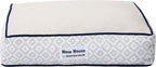 Jonathan Adler Now House for Pets Grey Diamond Cushion Dog Bed, Small Dog Bed, Machine Washable, Cotton/Poly Blend, 17X22X5 Inches