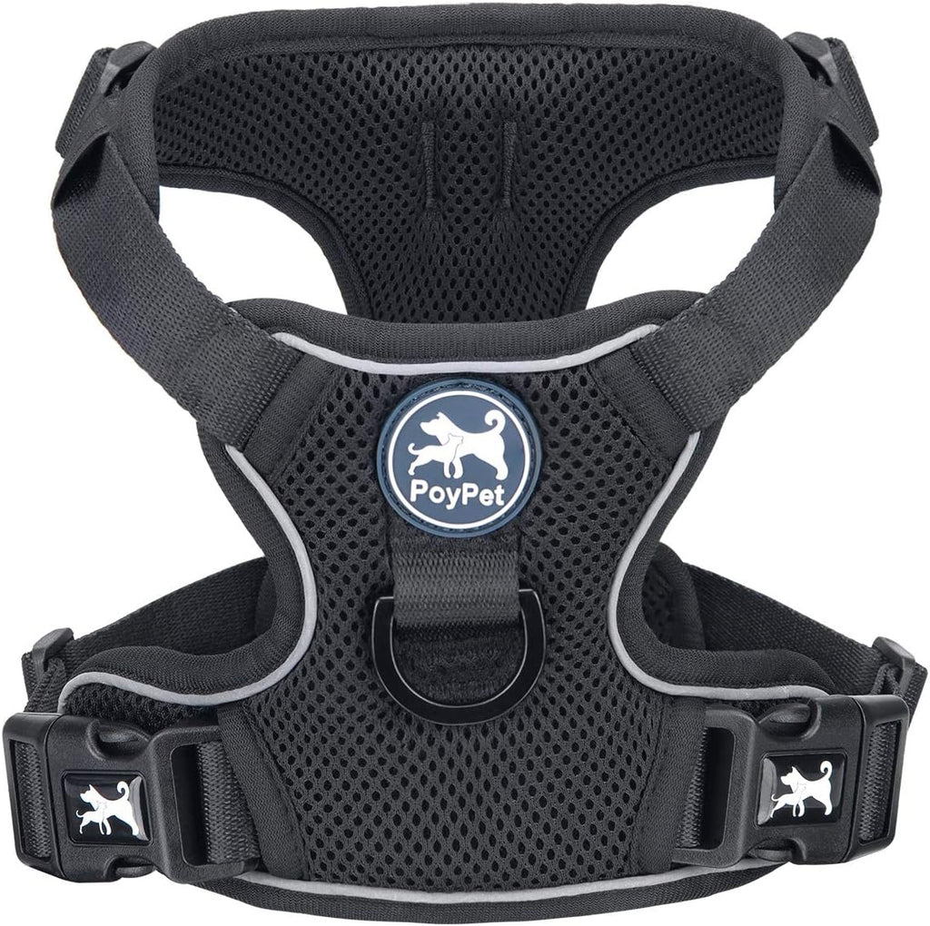 Reflective Soft Breathable Mesh Dog Harness No Choke Double Padded Vest Adjustable