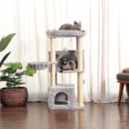 Hey-Brother - Large Cat Tree Tower with 2 Plush Condos