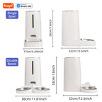 4L Automatic Pet Feeder For1/2Cats,Wifi Smart Feed Automatic Pet Feeder for Cats& Dogs