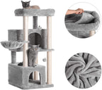 Hey-Brother - Large Cat Tree Tower with 2 Plush Condos