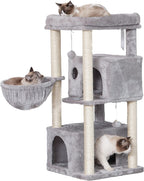 Hey-Brother - Large Cat Tree Tower with 2 Plush Condos