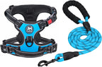Dog Harness and Leash Combo, Escape Proof,  5 Feet Leash, Reflective Adjustable.