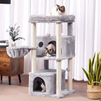Hey-Brother - Large Cat Tree Tower with 2 Plush Condos