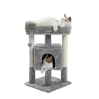 Pefilos 29" Cat Tree Tower for Indoor Cats Cat Condo with Sisal Scratching Posts, Plush Perch, Cat Bed Furniture, Gray