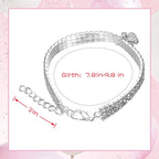 Adjustable Glitter Pendant Necklaces for Small Dogs and Cats (White) - Set of 3