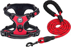 Dog Harness and Leash Combo, Escape Proof,  5 Feet Leash, Reflective Adjustable.