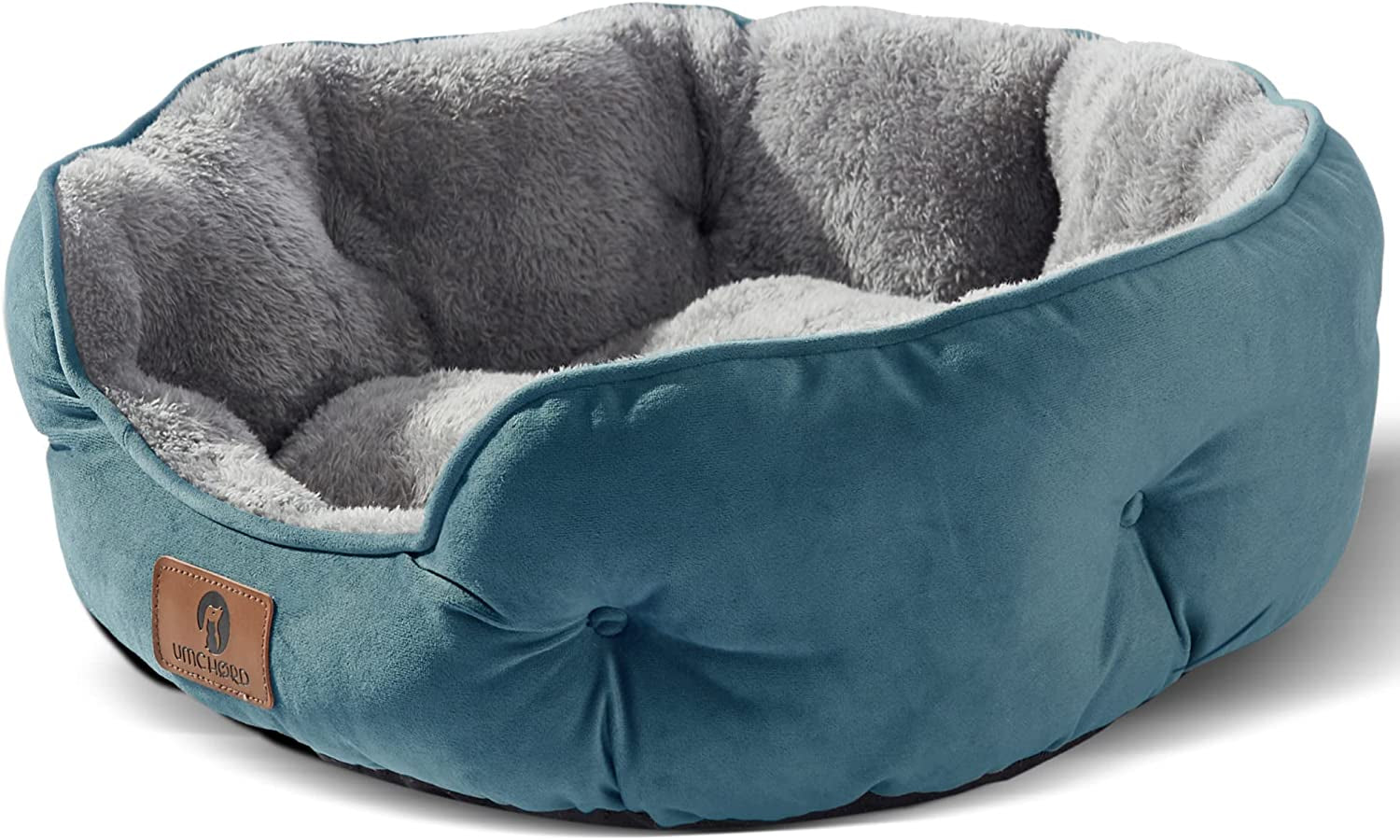 Asvin Small Dog Bed for Small Dogs, Cat Beds for Indoor Cats, Pet Bed for Puppy and Kitty, Extra Soft & Machine Washable with Anti-Slip & Water-Resistant Oxford Bottom, Brown, 20 Inches
