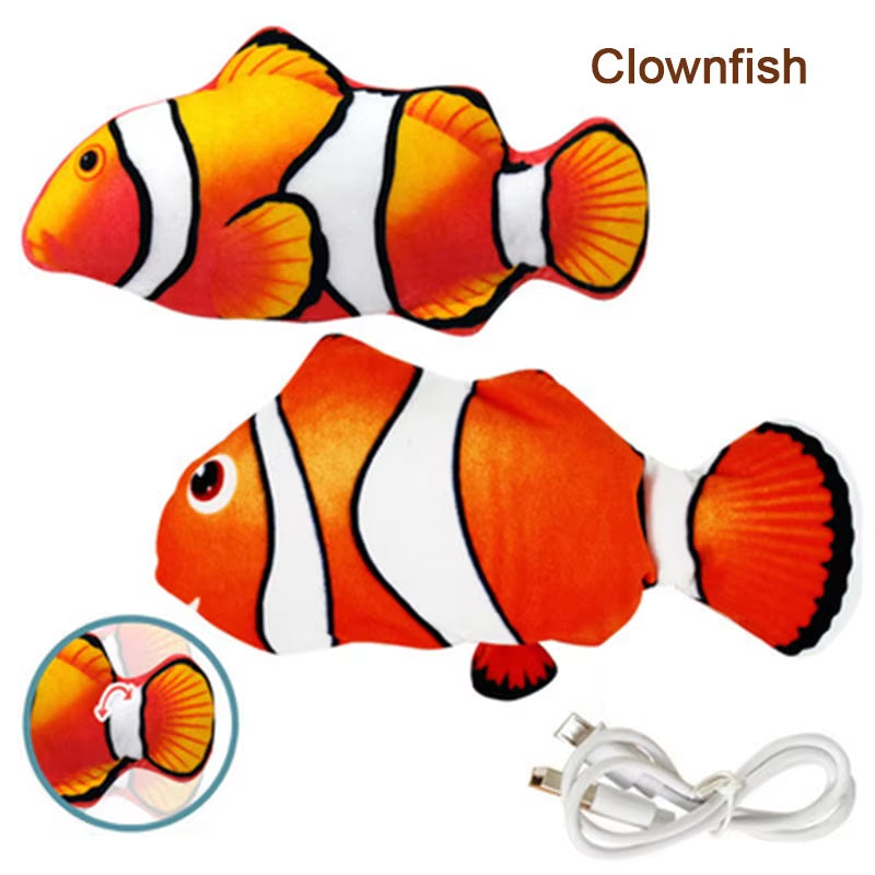 Interactive USB-Charging Plush Fish Toy — Fun, Safe & Irresistible for Pets!