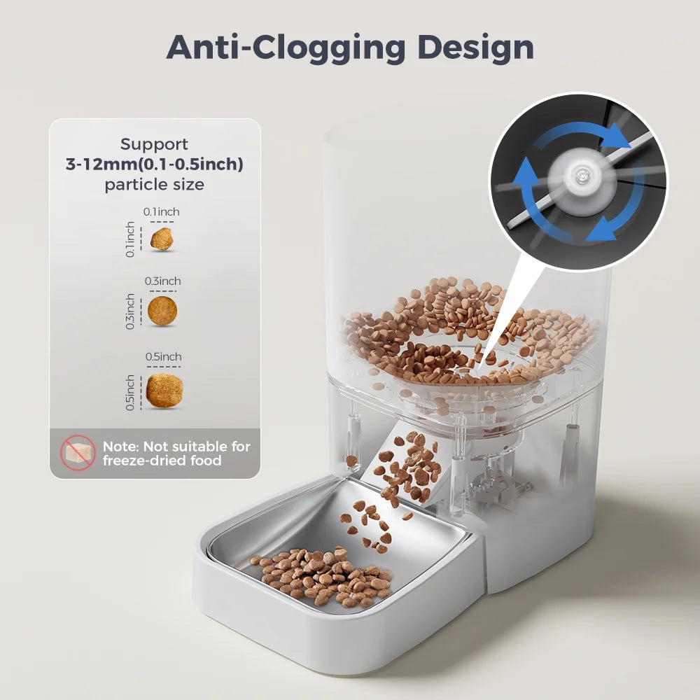 DOMIPET - Wi-Fi Automatic Pet Feeder with Camera & Night Vision, Two-Way Audio, 6L.