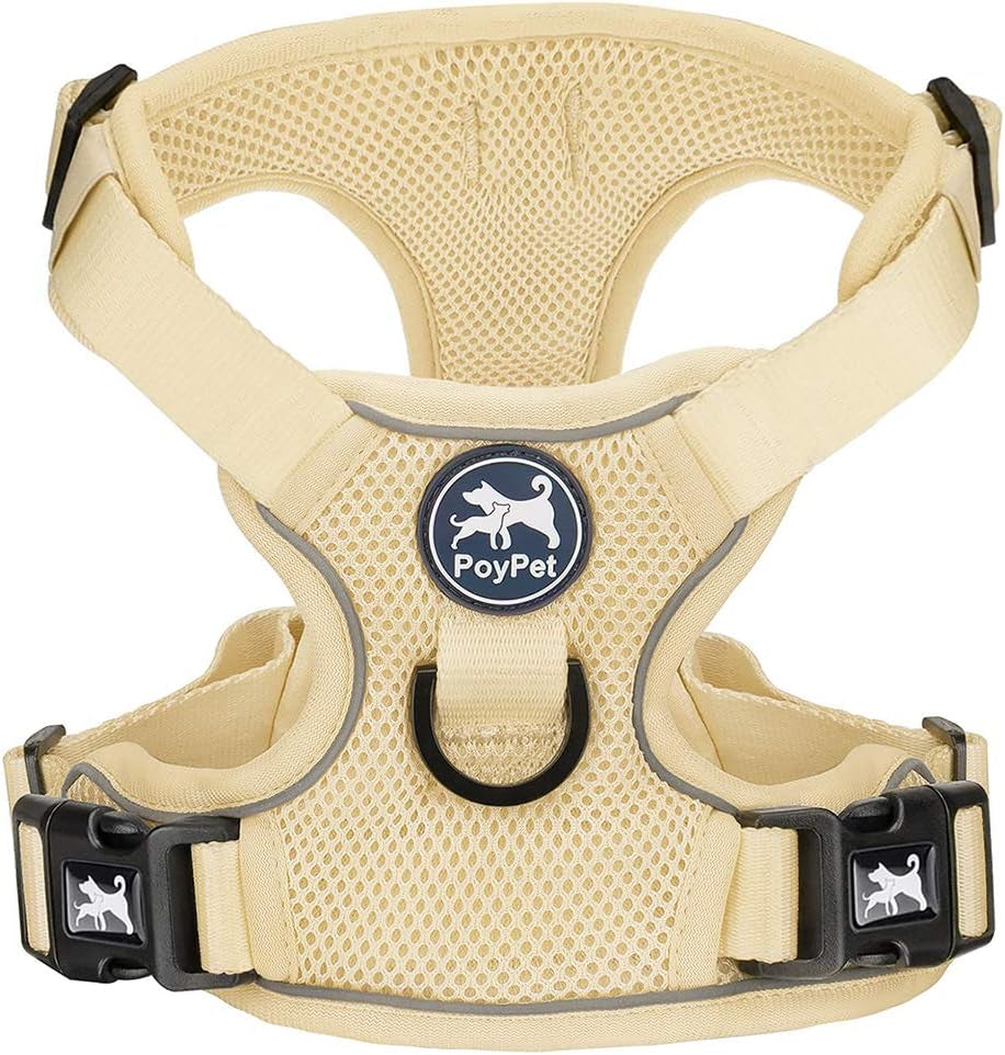 Reflective Soft Breathable Mesh Dog Harness No Choke Double Padded Vest Adjustable