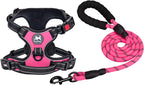 Dog Harness and Leash Combo, Escape Proof,  5 Feet Leash, Reflective Adjustable.
