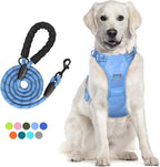 Dog Harness and Leash Combo, Escape Proof,  5 Feet Leash, Reflective Adjustable.