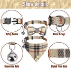 KOOLTAIL Breakaway Cat Collars – 2-Pack Plaid Bandana Set