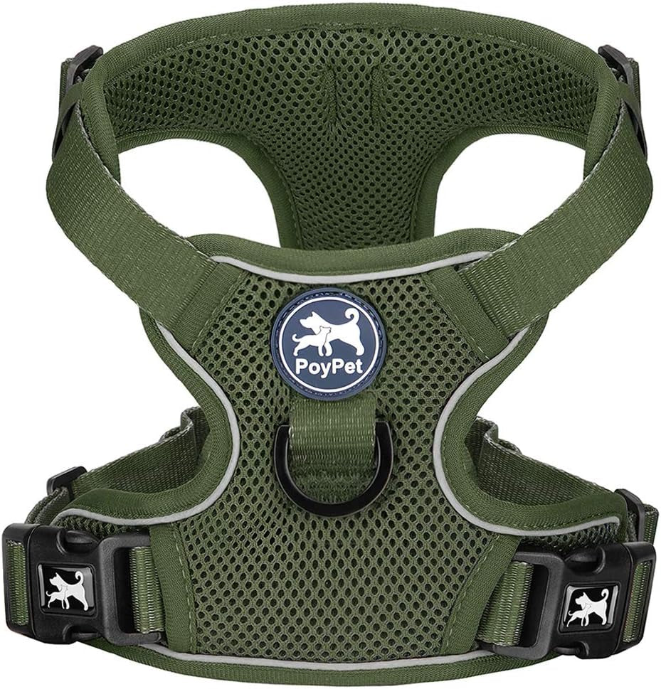 Reflective Soft Breathable Mesh Dog Harness No Choke Double Padded Vest Adjustable