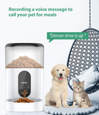 Automatic Cat/dog Feeder, Dog Dispenser with Voice Recorder Programmable, Smart APP Auto Food Feeder.