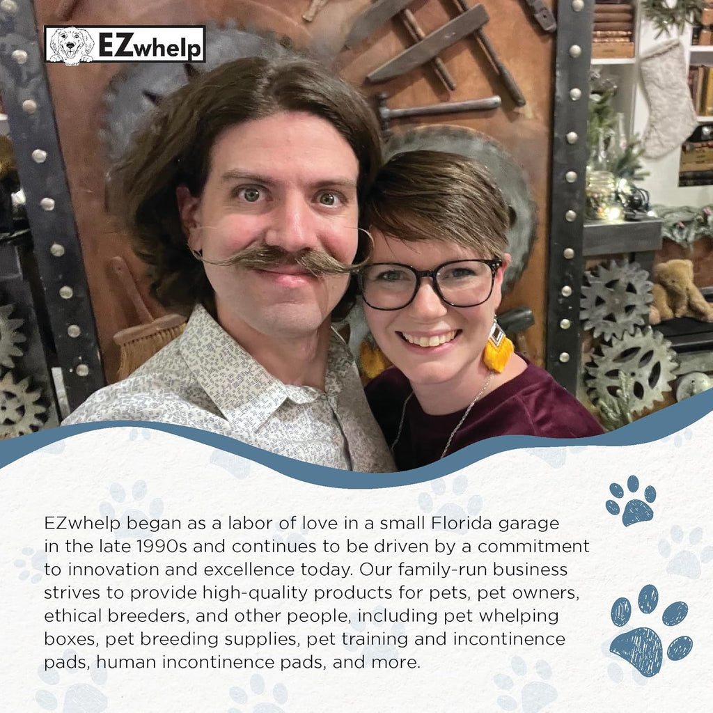 Ezwhelp Reusable Dog Pee Pads, Washable Waterproof Mats for Potty Training or Whelping Pads, Puppy Pad with Rounded Corners, 24X36 Inch, 2 Pack