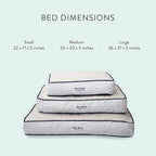 Jonathan Adler Now House for Pets Grey Diamond Cushion Dog Bed, Small Dog Bed, Machine Washable, Cotton/Poly Blend, 17X22X5 Inches