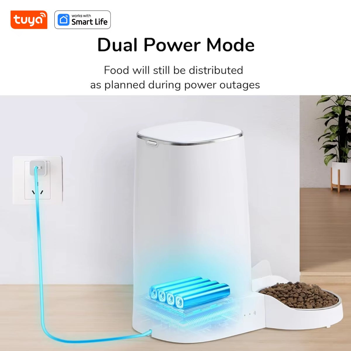 4L Automatic Pet Feeder For1/2Cats,Wifi Smart Feed Automatic Pet Feeder for Cats& Dogs