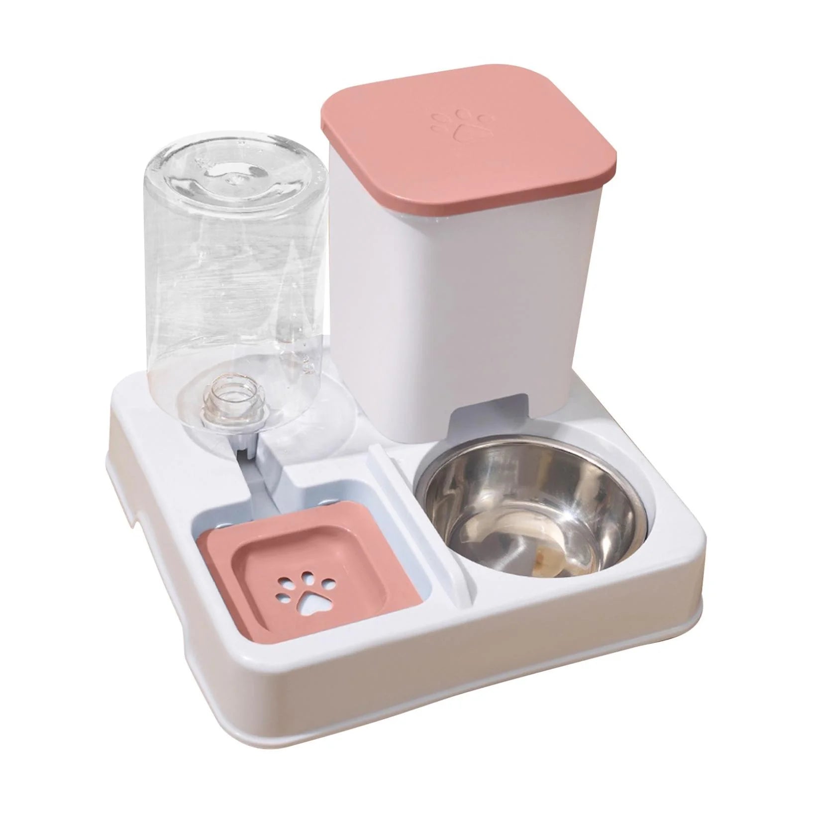 Dog Water Bowl Dispenser Automatic Cat Feeder Cat Food Dispenser 2-In-1 Dry Wet Separation Feeder