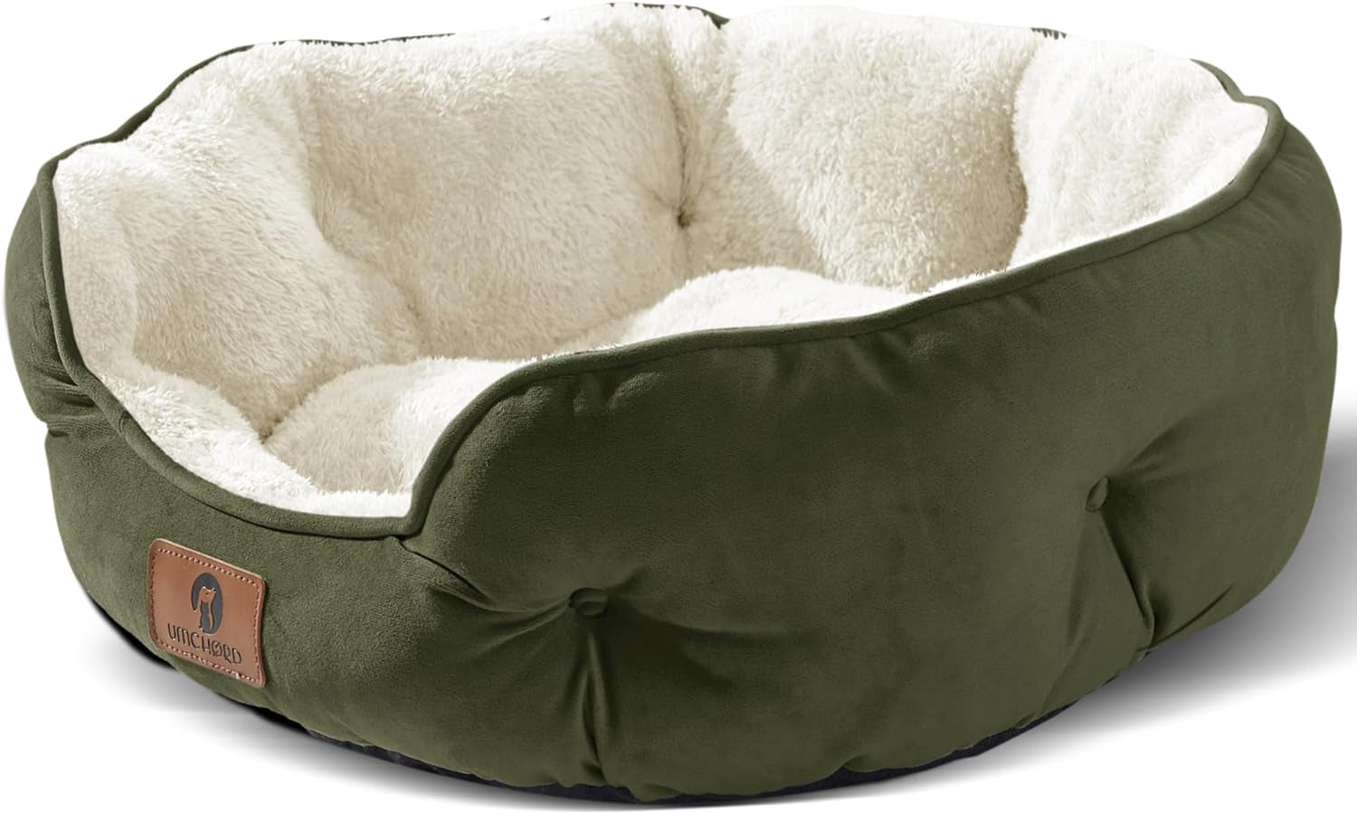 Asvin Small Dog Bed for Small Dogs, Cat Beds for Indoor Cats, Pet Bed for Puppy and Kitty, Extra Soft & Machine Washable with Anti-Slip & Water-Resistant Oxford Bottom, Brown, 20 Inches